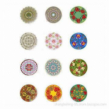 Epoxy Stickers with PVC Printing, Various Designs Available, Complies with EN71
